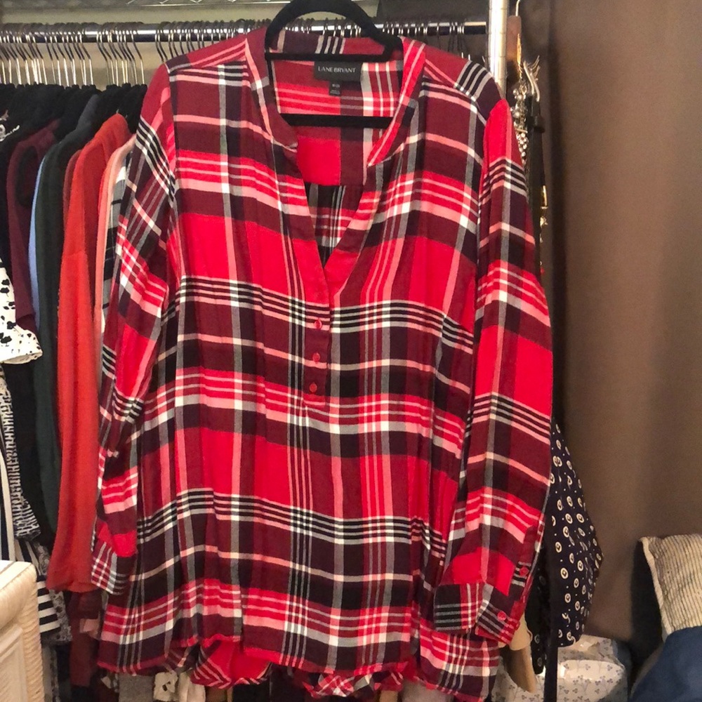 Lane Bryant Cozy Plaid Tunic Flannel